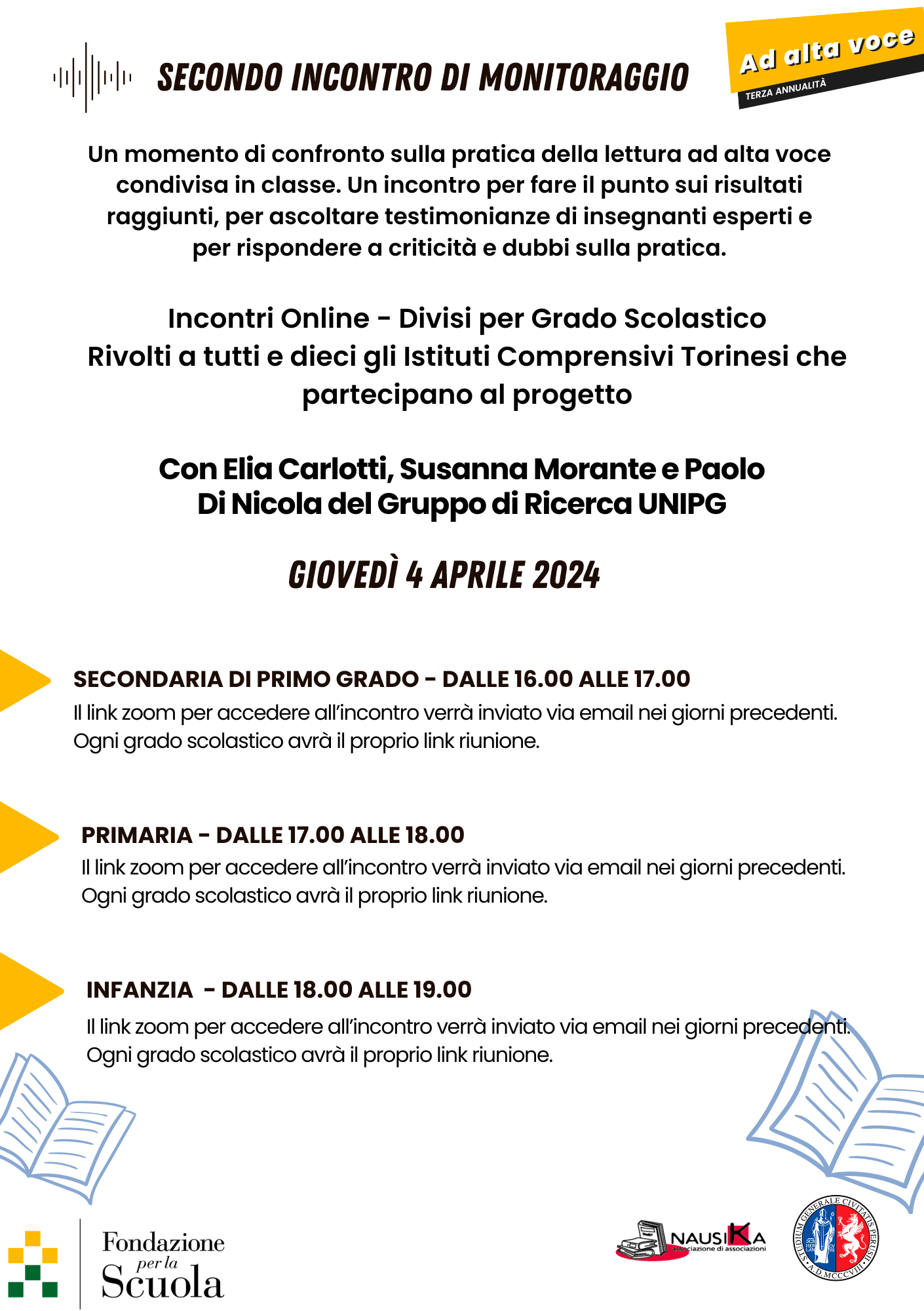 monitoraggi ad alta voce 4 aprile